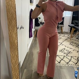 Blush pantsuit